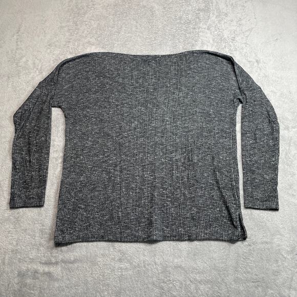 Rag Bone Jean Sweater Womens Large Grey Lightweight Ribbed V Neck Soft Casual - Picture 2 of 6